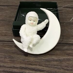 Snowbabies white bisque ornament